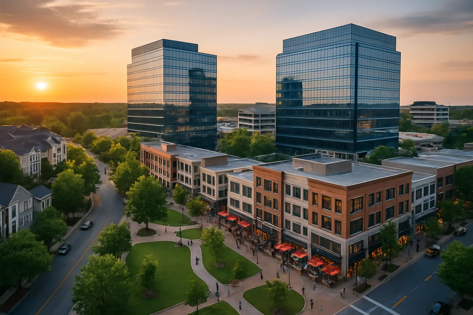 The Triangle of Success: Peachtree Corners, Norcross, and Alpharetta's Business District Evolution