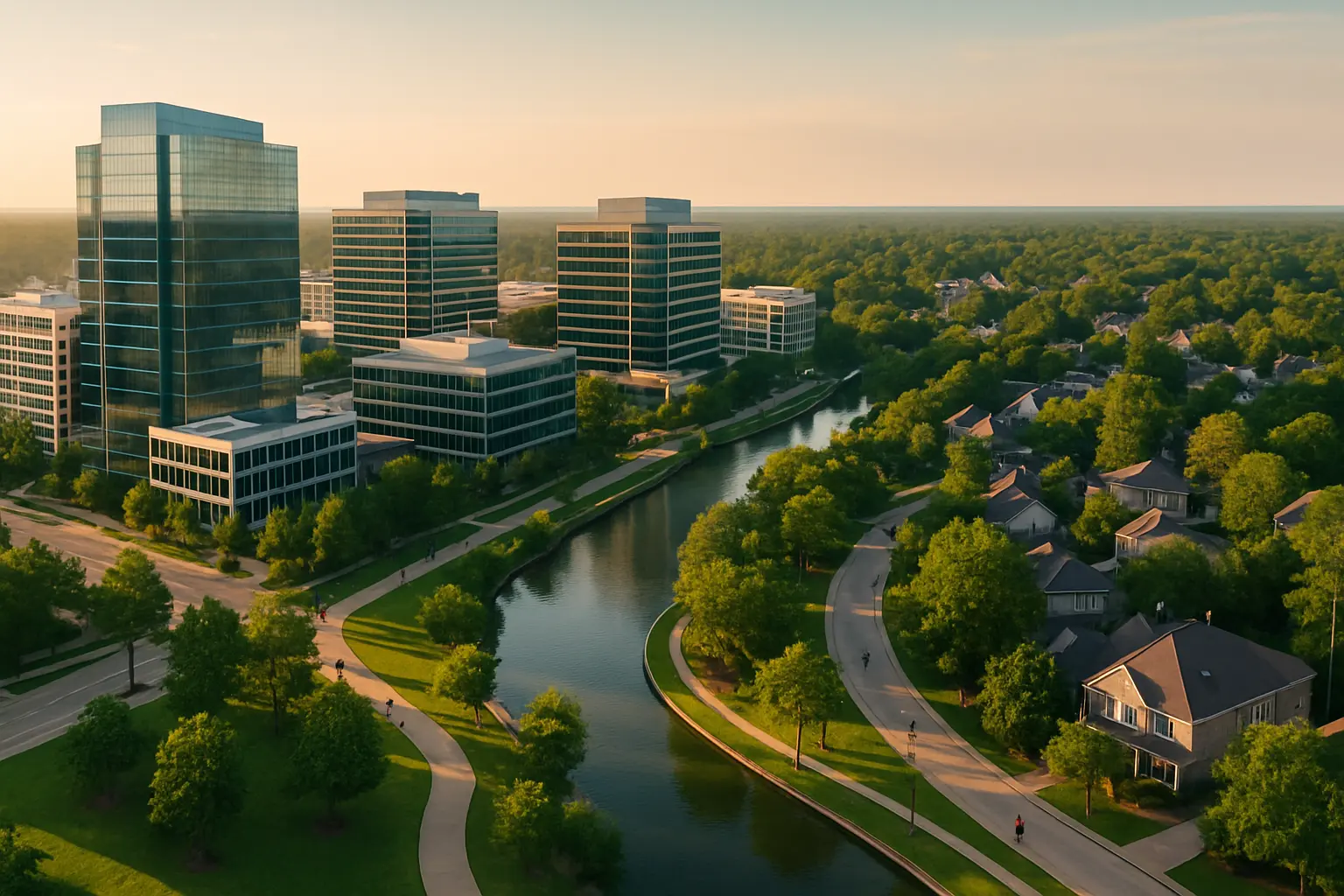 The Woodlands' Business District: Where Corporate Dreams Meet Residential Bliss