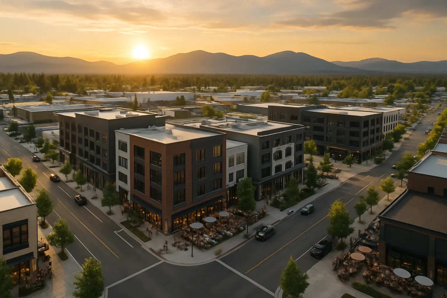 Post Falls' Business District Evolution: A Smart Investment Frontier