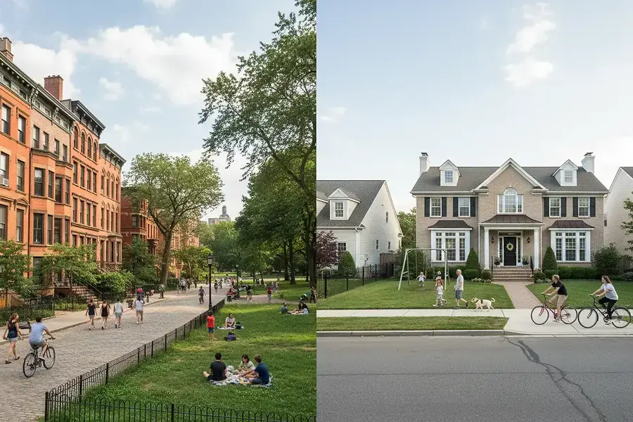 Neighborhood Comparison: South Brooklyn vs. Central Jersey Suburbs